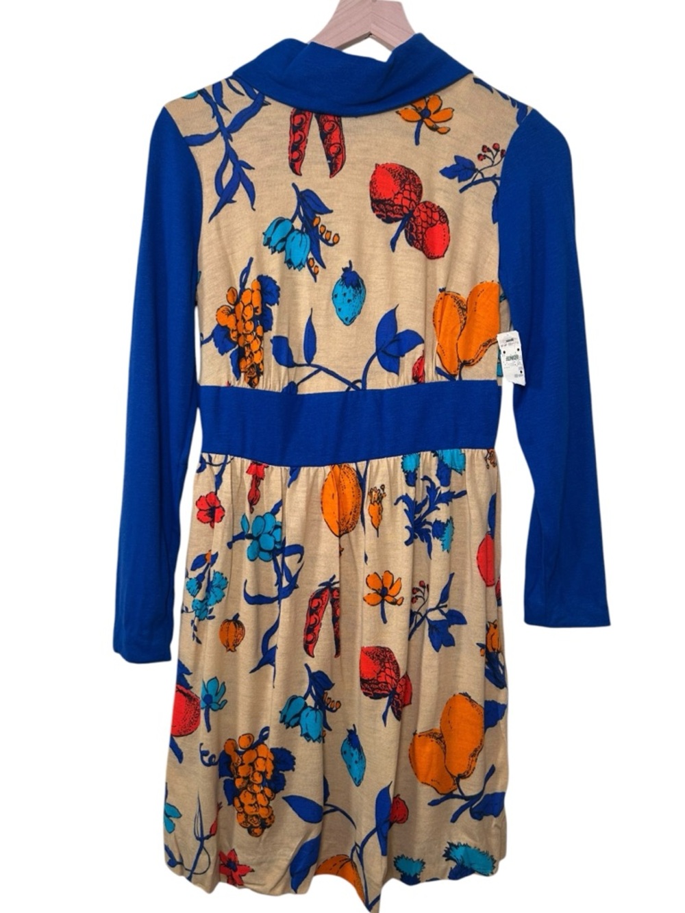 VTG 70s Sears JR Bazaar Dress Fruit Print‎ Juniors 11 Talon Zip Union Made NWT